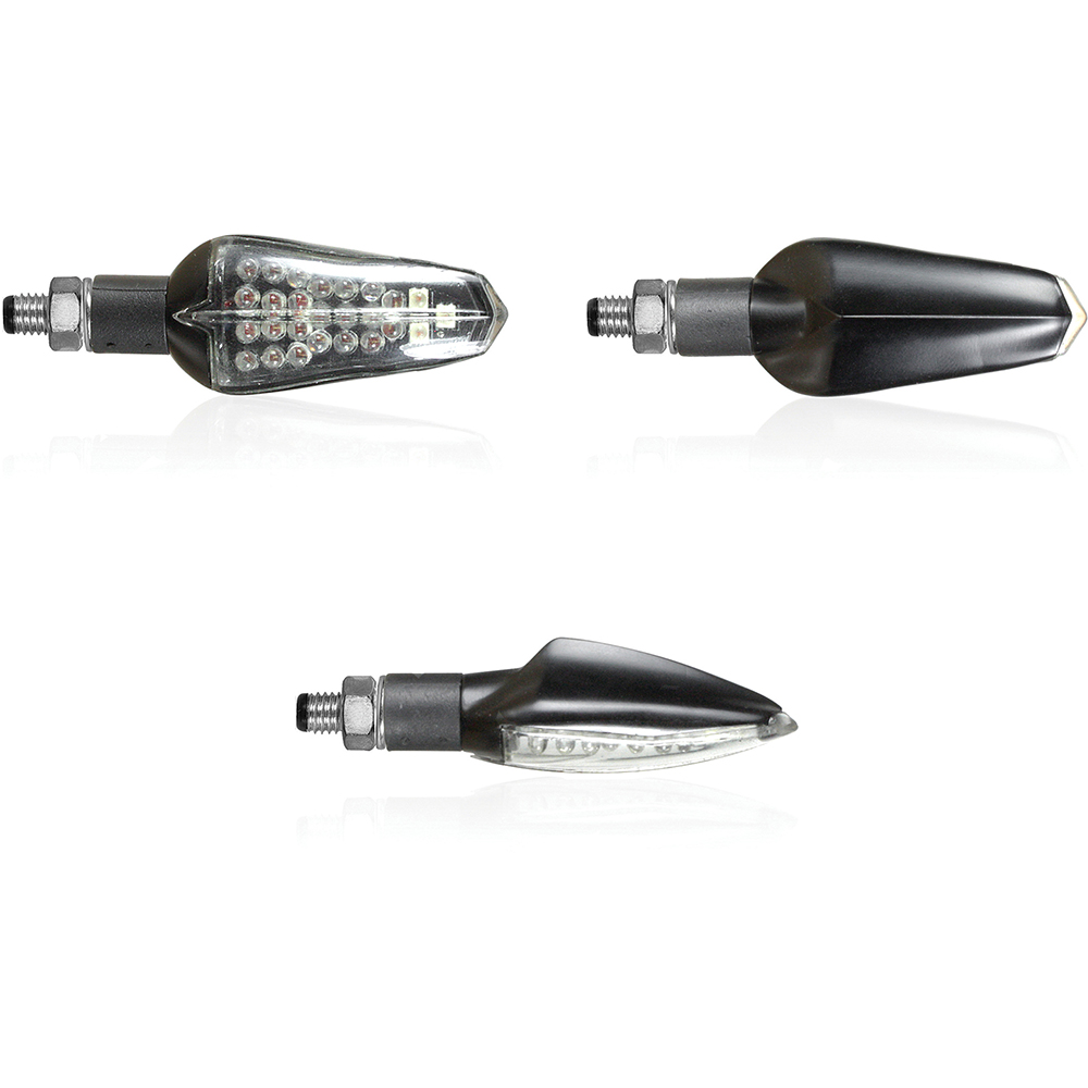 Chaft - Clignotants LED Multi Fonctions Fresh Noir / Transparent