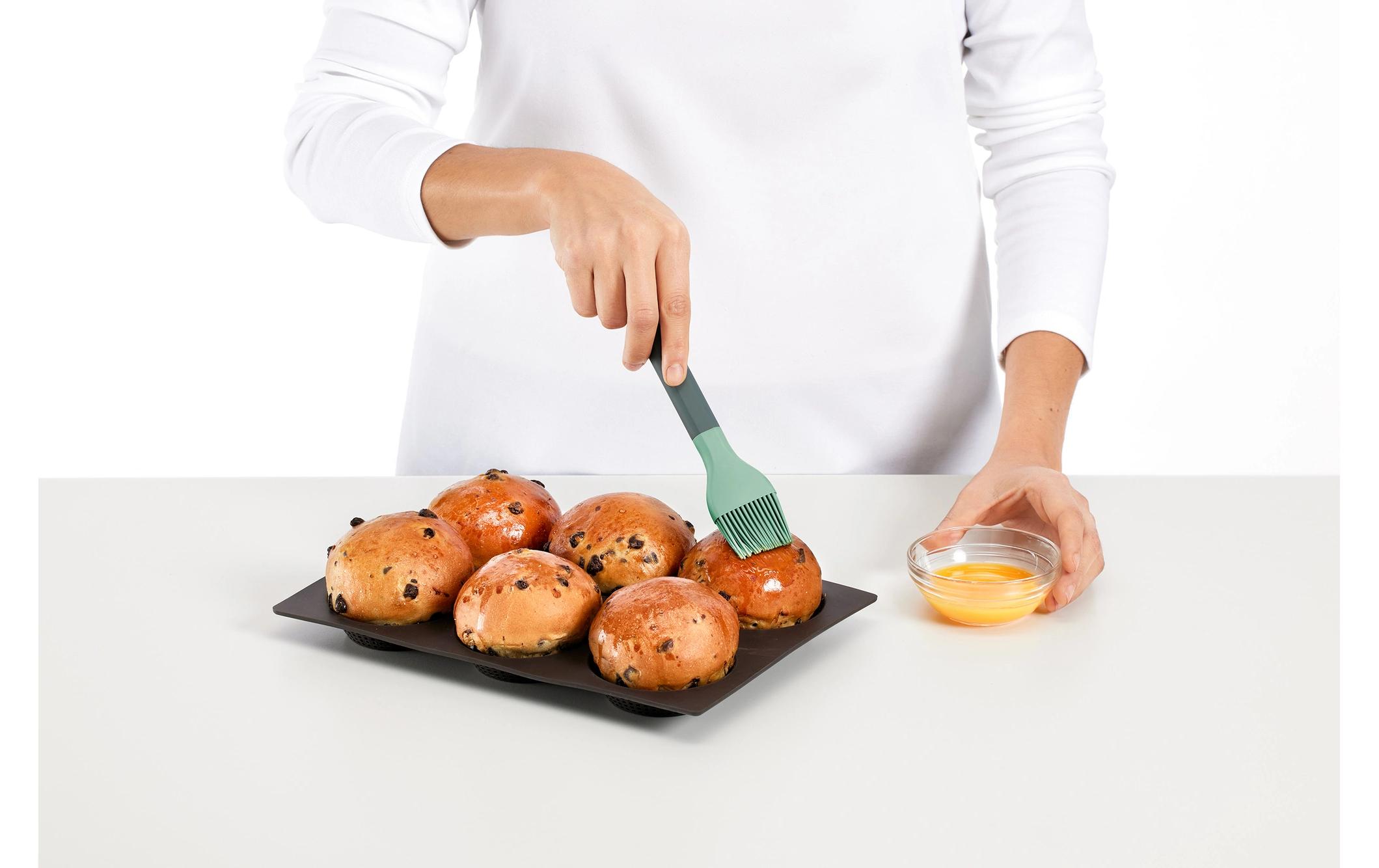 Bürste ABS/Silikon, Grün/SchwarzPraktische Küchenbürste