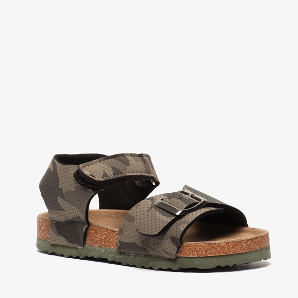 Jongens bio sandalen met camouflage print