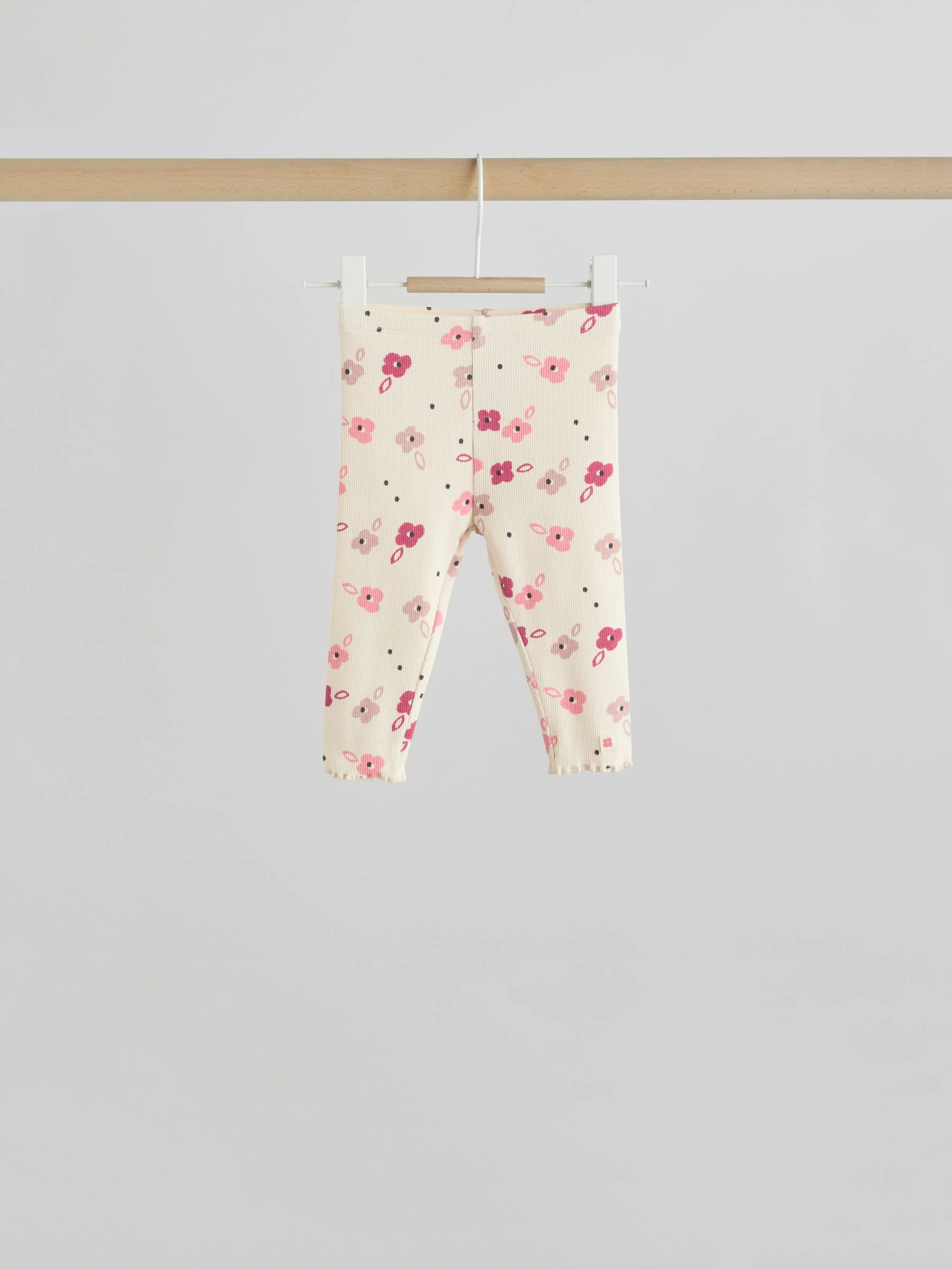 Roze/crème bloem - Baby set van top met Lange mouwen en Leggings 8 Pieces (0mnd -2jr)