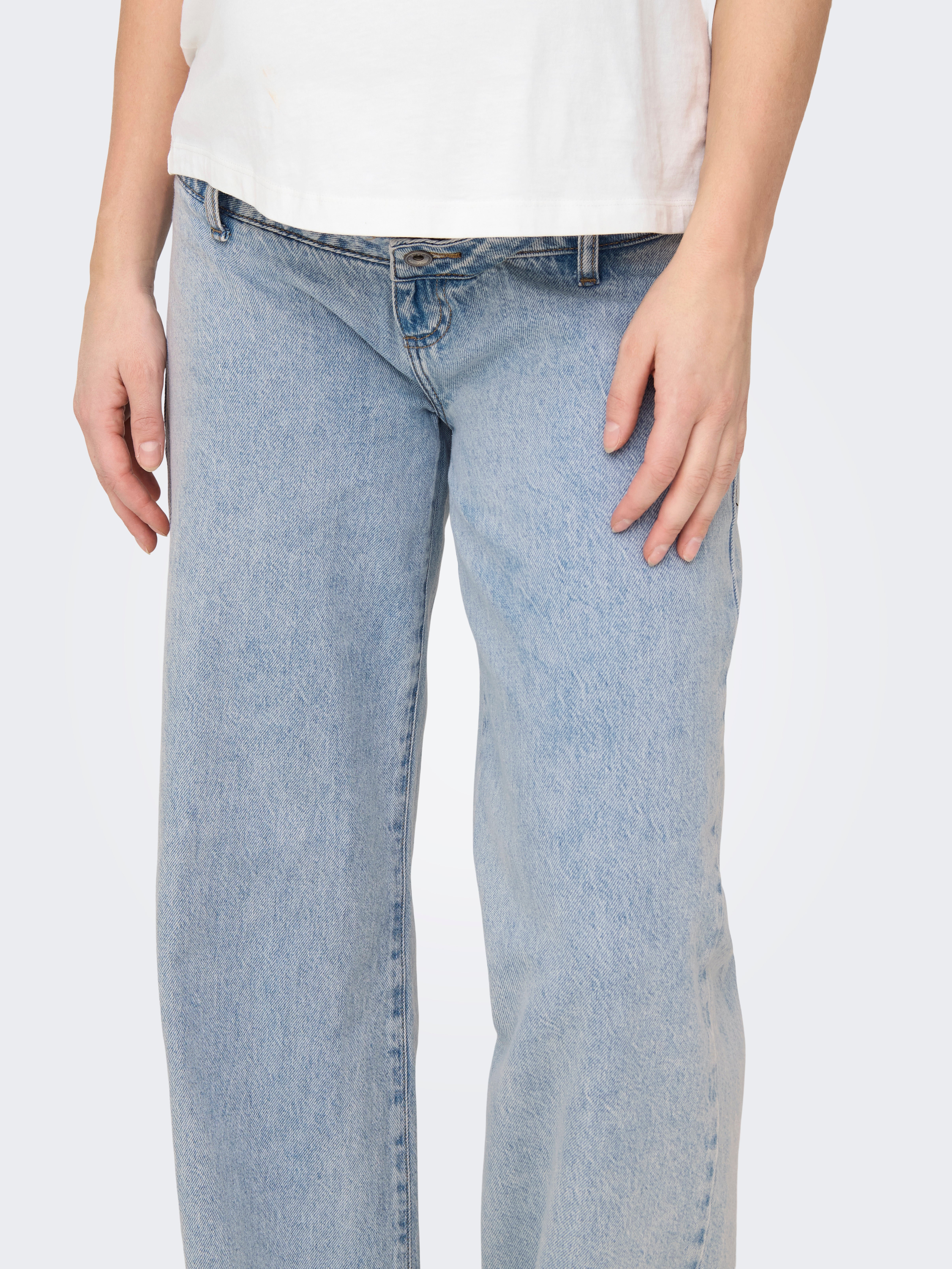 OLMKANE Weiter Beinschnitt Jeans Light Blue Denim