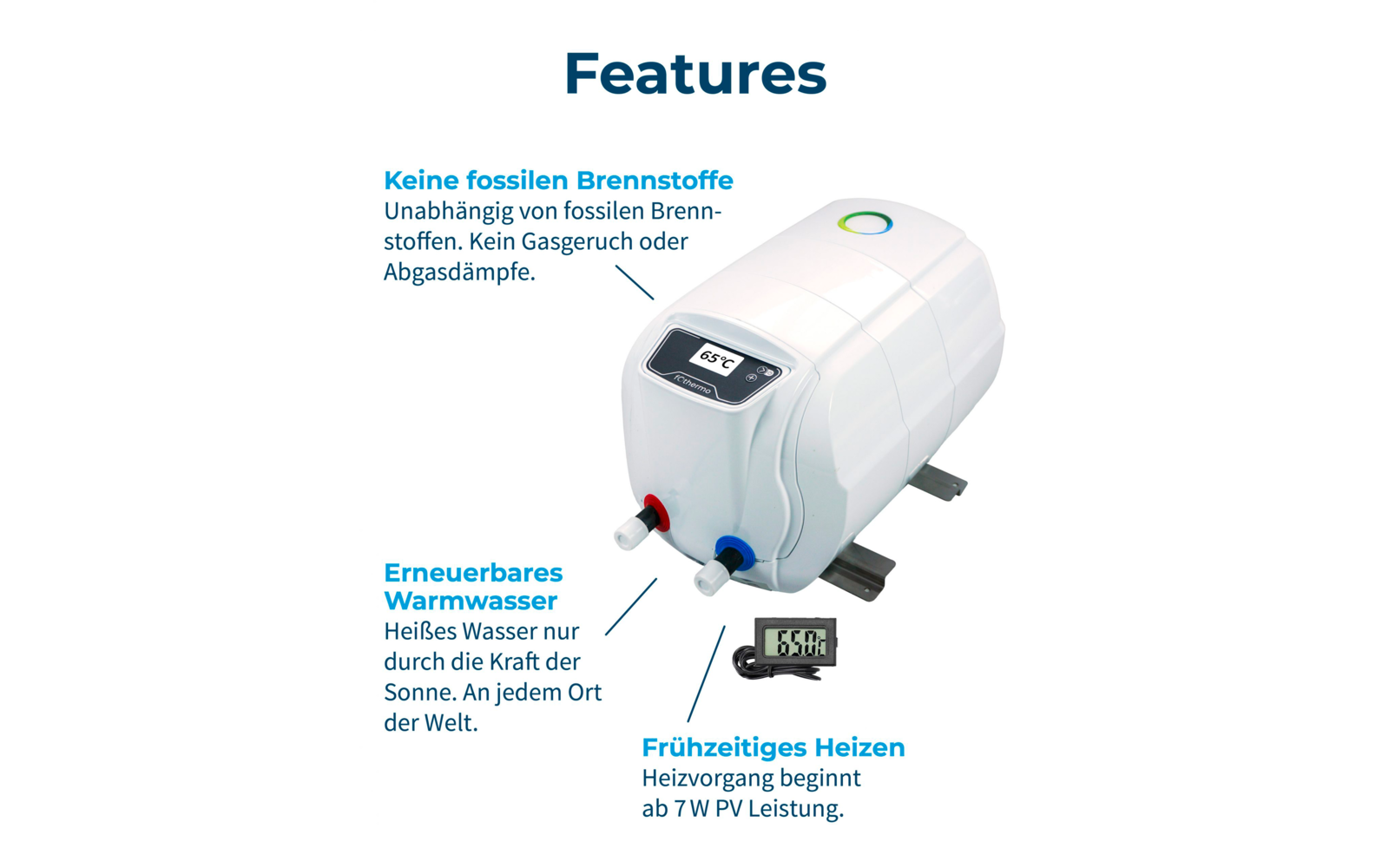 Fothermo Photovoltaischer Caravan Boiler 10 Liter