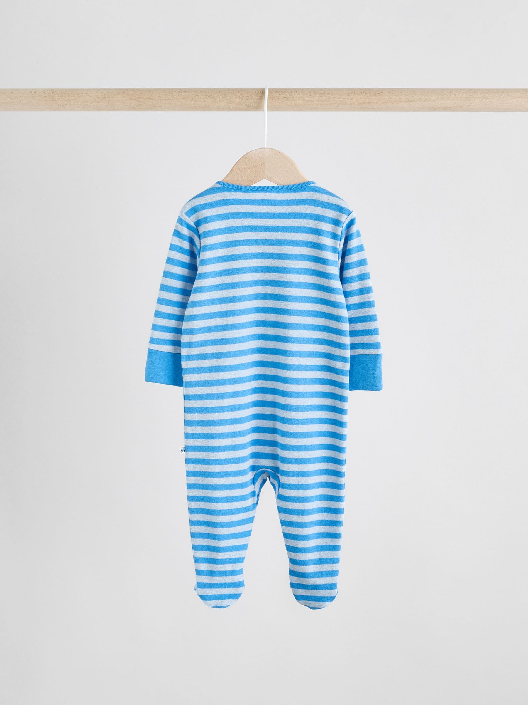 Blauw - Geborduurde babypyjama's 3 stuks (0-2jaar)