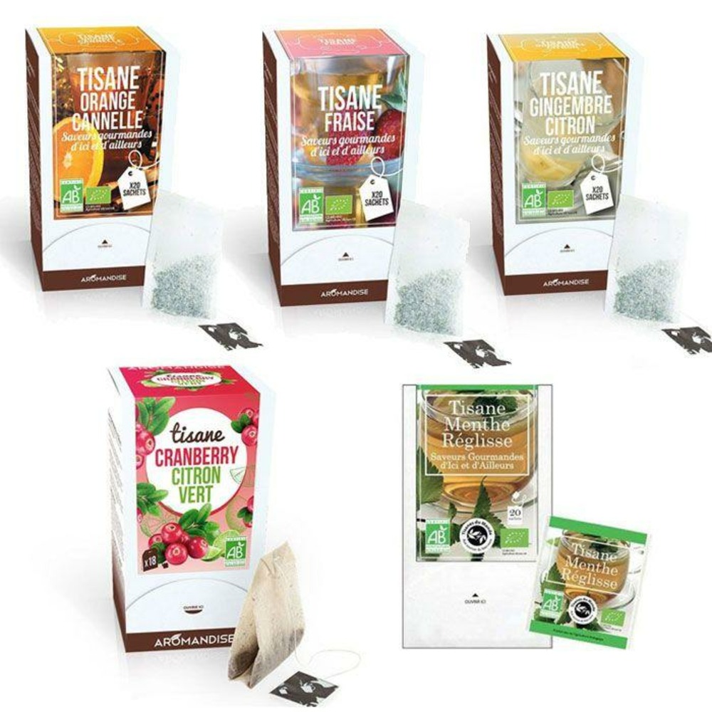 Kit de 5 tisanes bio aux fruits