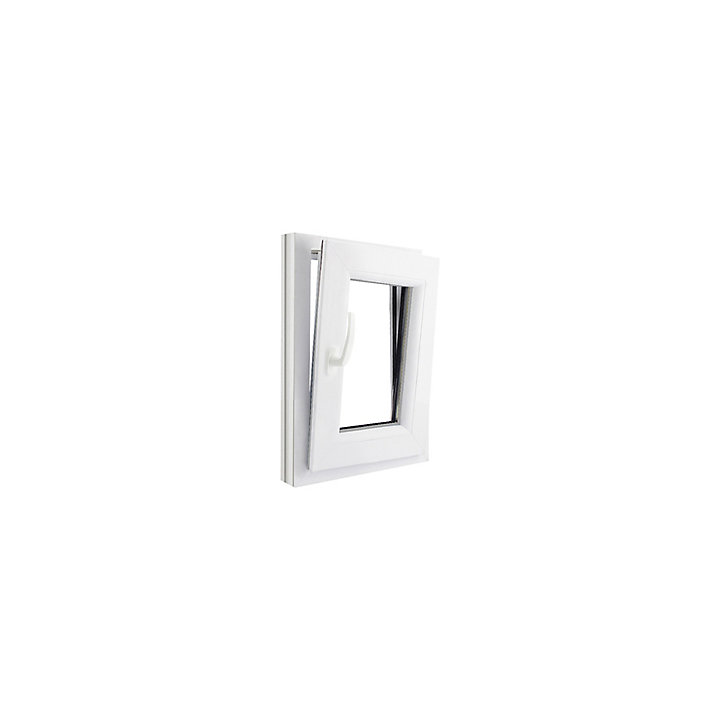 Fenêtre PVC 1 vantail oscillo-battant GoodHome blanc - l.40 x h.60 cm, tirant droit
