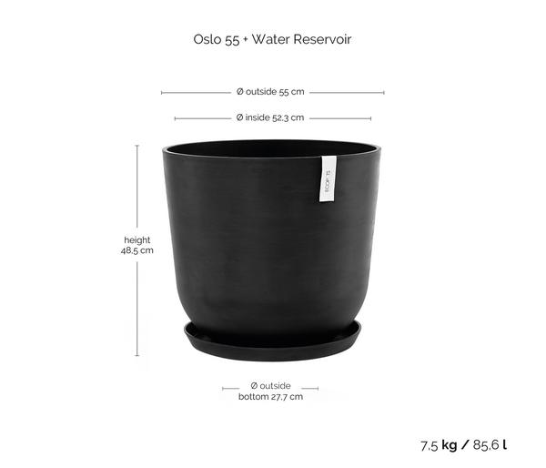 Ecopots Kunststoff-Topf Oslo mit Wassersystem,