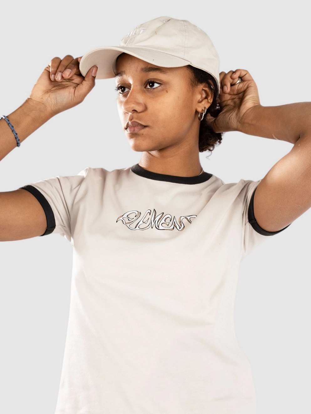 Element Yarnhill Ringer T-Shirt oat milk