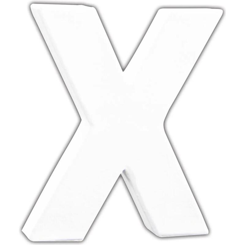 Petite lettre X 12cm - Blanc