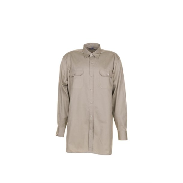 0409 Twill Skjorte langærmet, Kahki