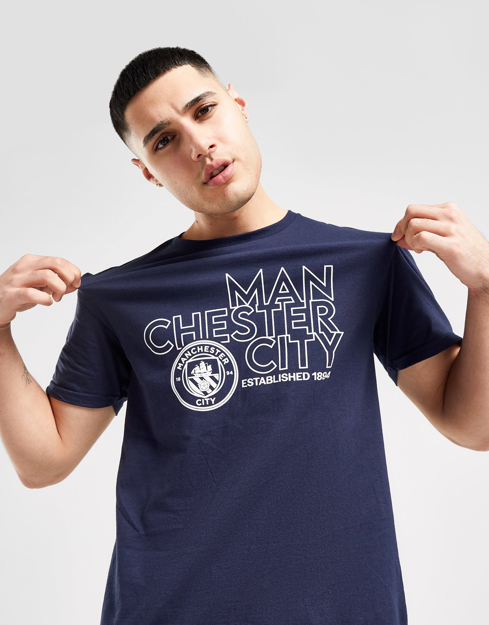 Official Team T-shirt Manchester City FC Stack Homme