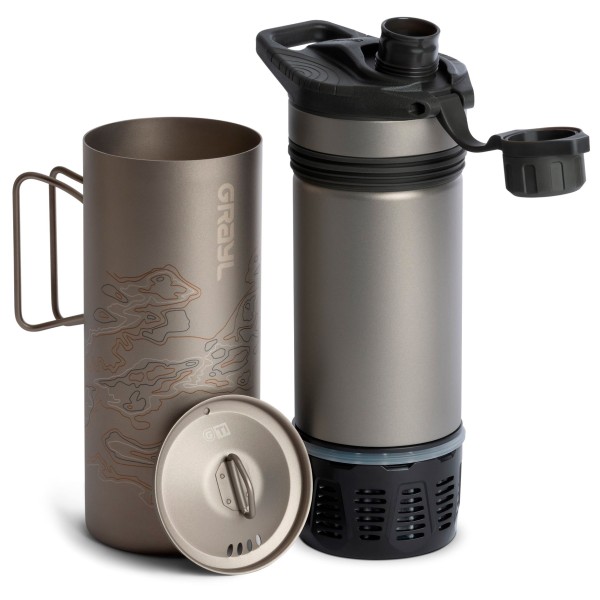 GRAYL - GeoPress Purifier Titanium Bottle - Filtre à eau