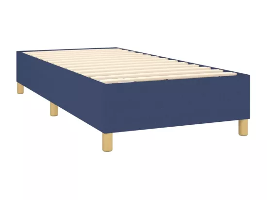 Sommier tapissier avec matelas et LED Bleu 90x190 cm Tissu