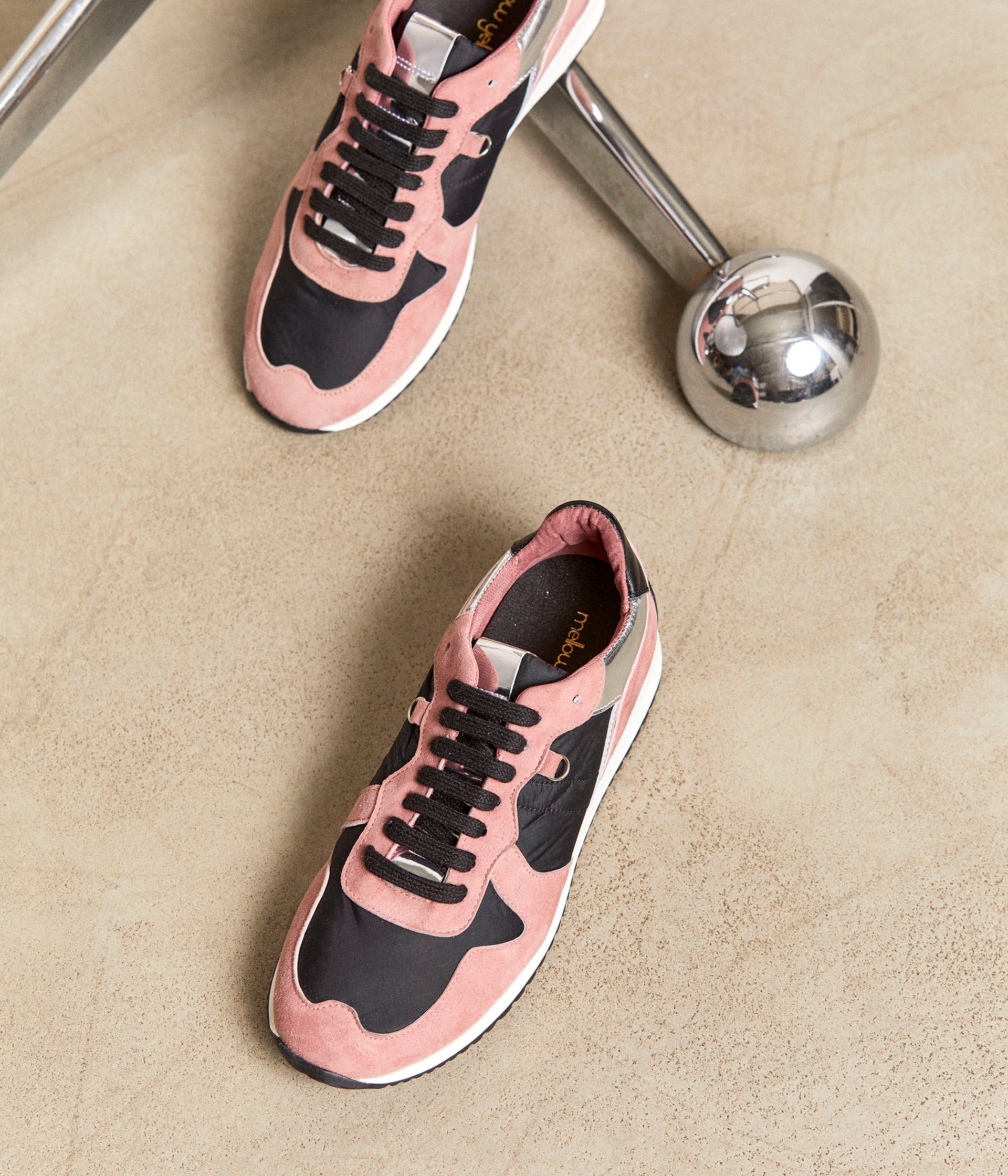Baskets vieux rose Evy