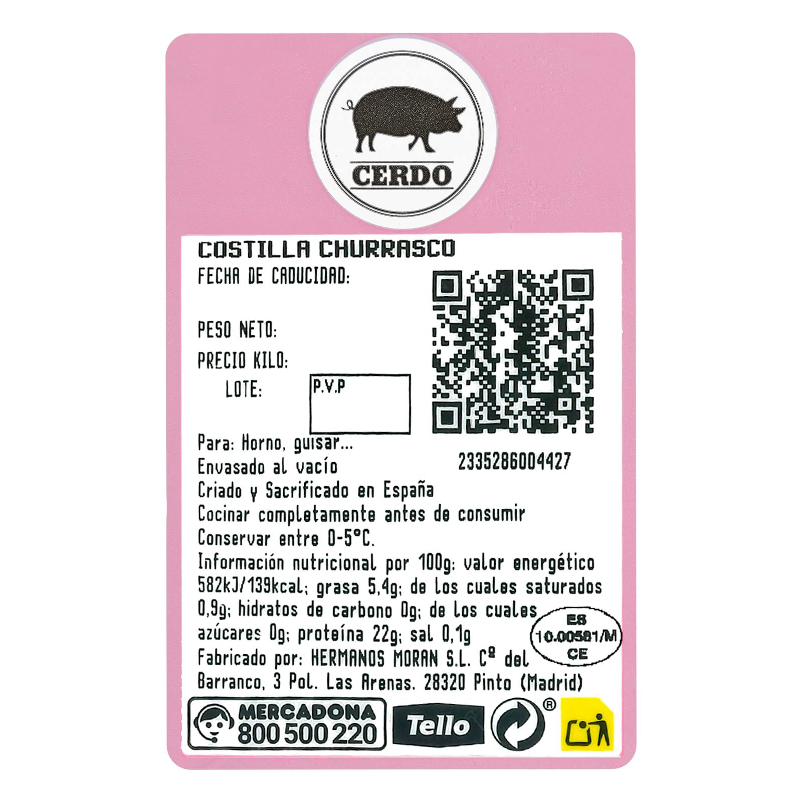 Côtes de porc churrasco
