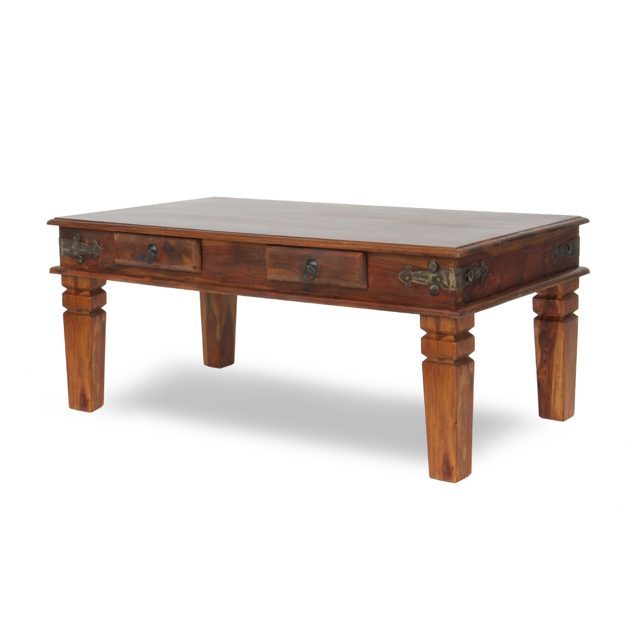 Couchtisch mit 2 Schubladen, natur, B 110 cm, T 60 cm, H 45 cm von fischer's lagerhaus