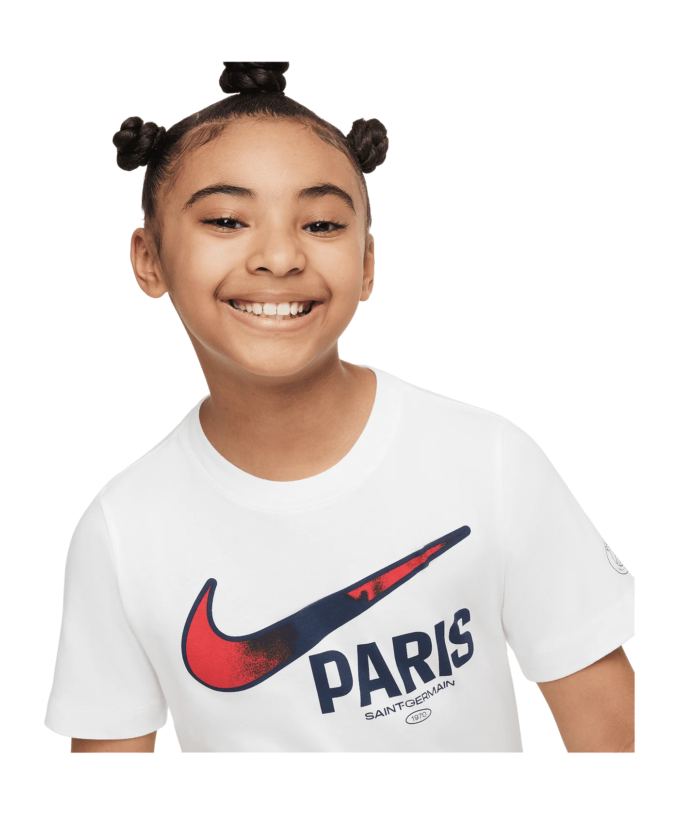 Nike Paris St. Germain Swoosh T-Shirt Kids Weiss F100