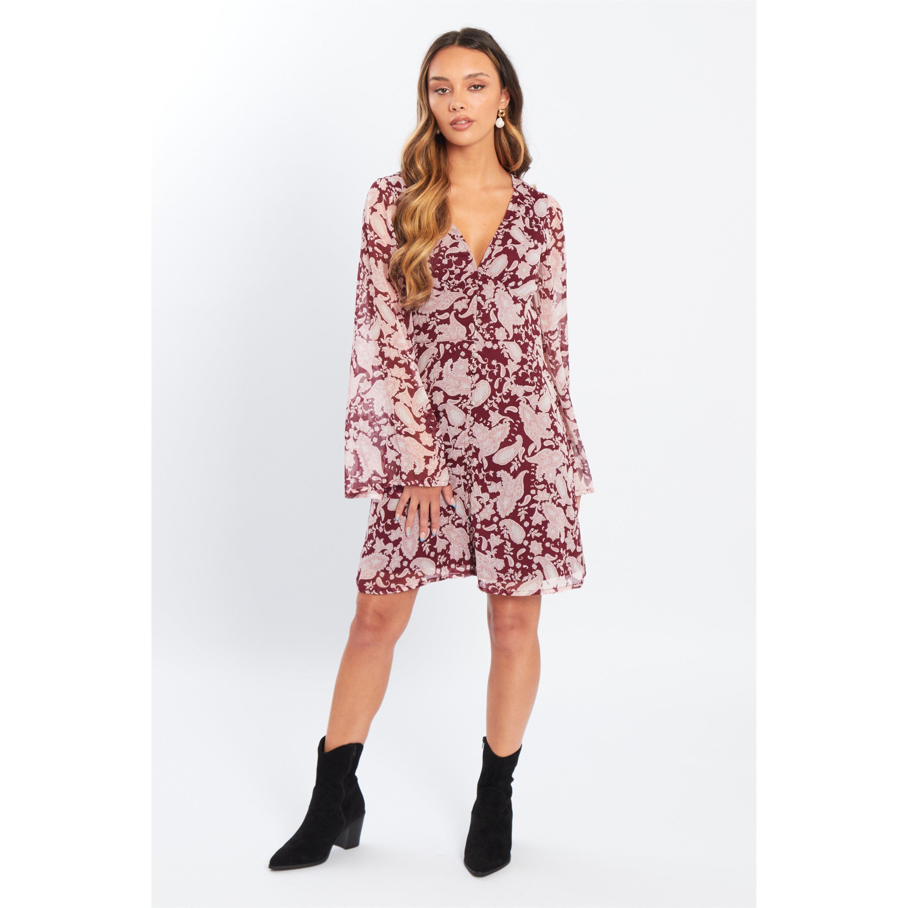 Be You BY Bell Sleeve Dress Womens