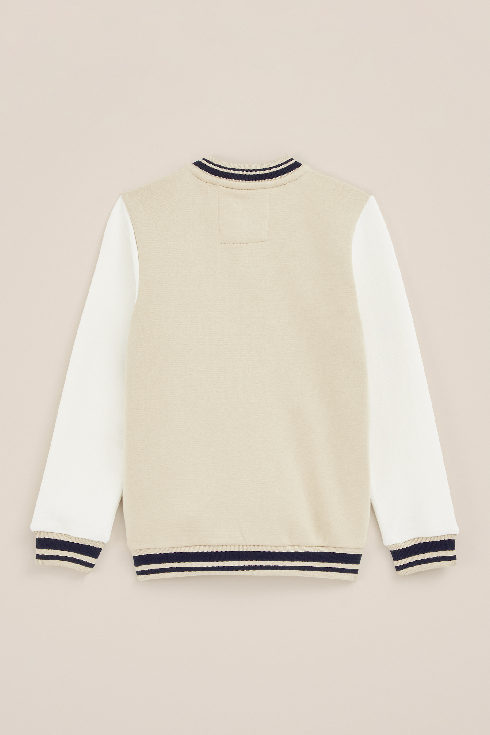 Jongens bombervest met embroidery Blue Ridge Beige