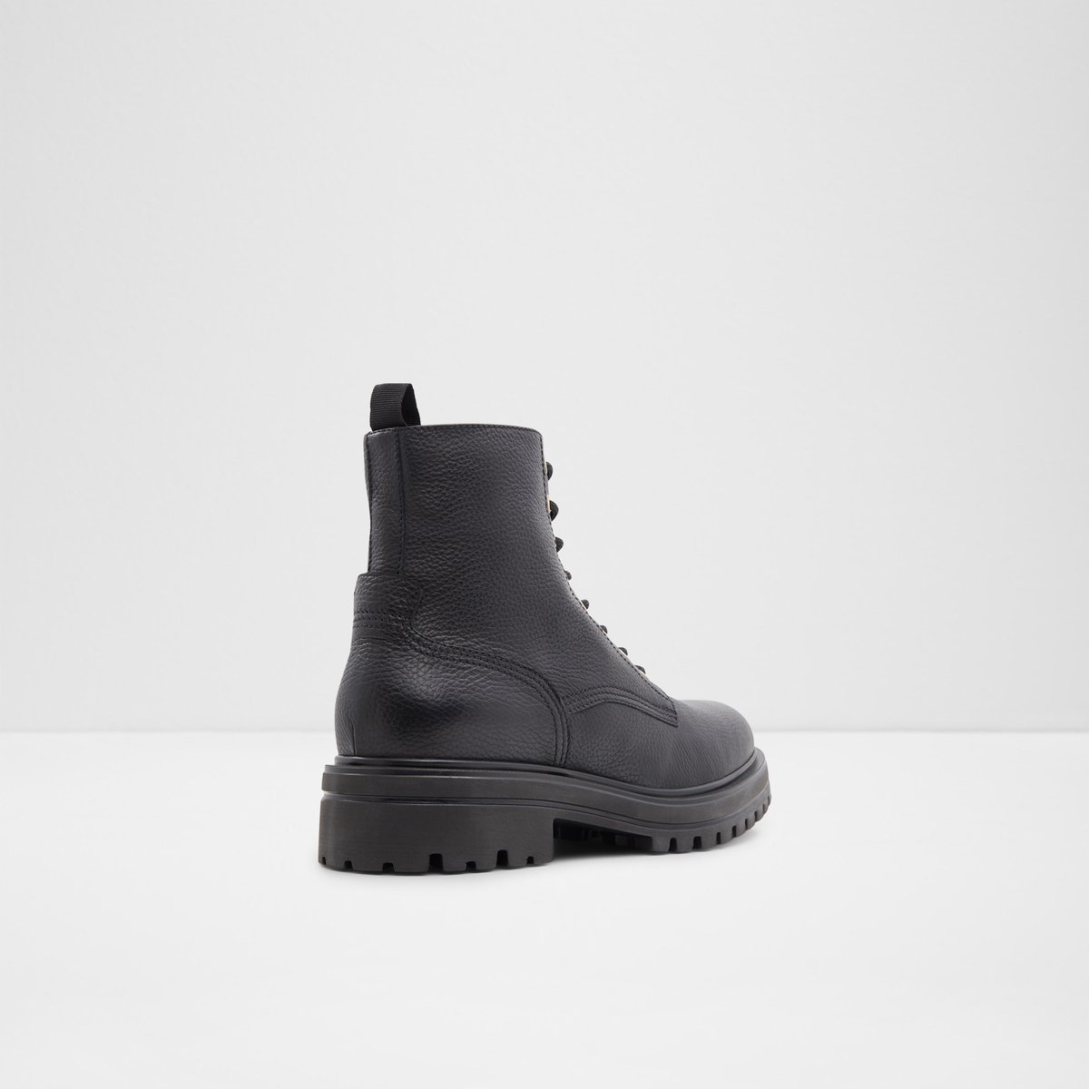 Falconer Black Leather Pebble Men Lace-up boots
