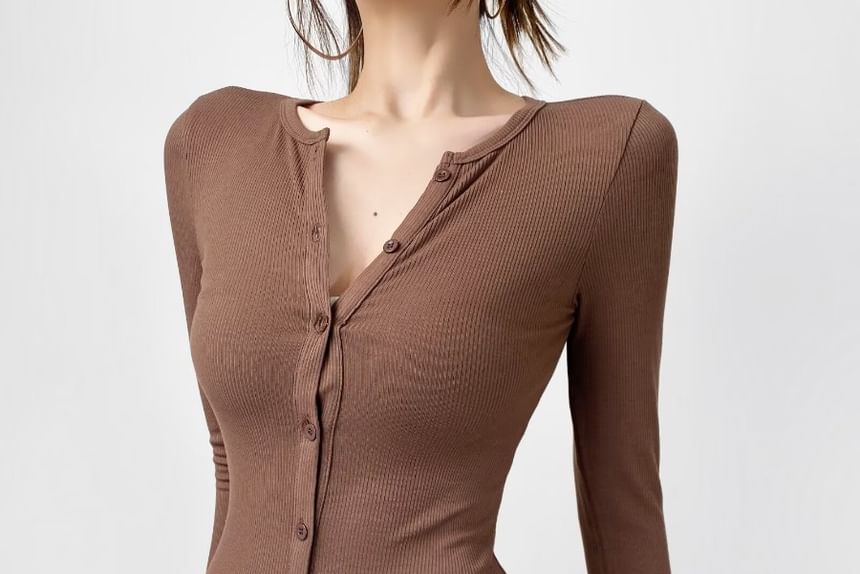 Yukis - Romper met lange mouwen en Henley-hals