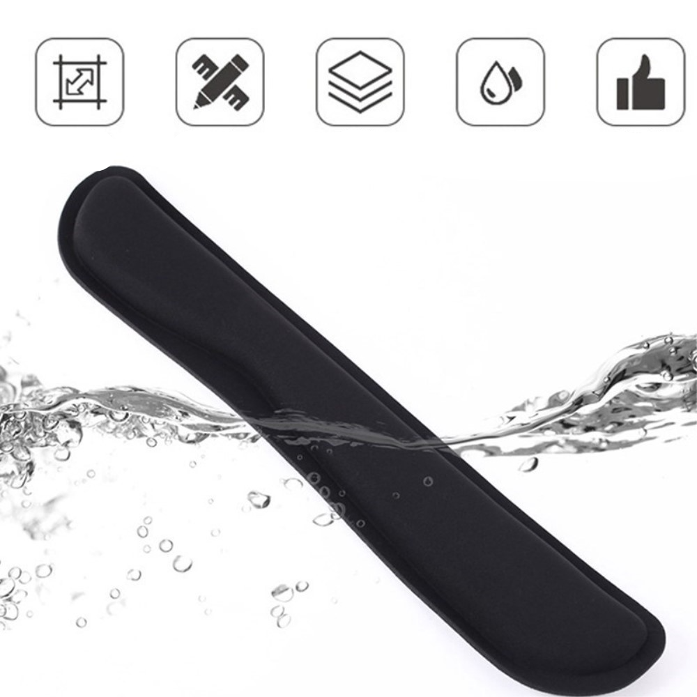 (2-tlg. Set) Ergonomische Mausmatte und Tastatur Handballenauflage für Arbeiten am Computer - Schwarz