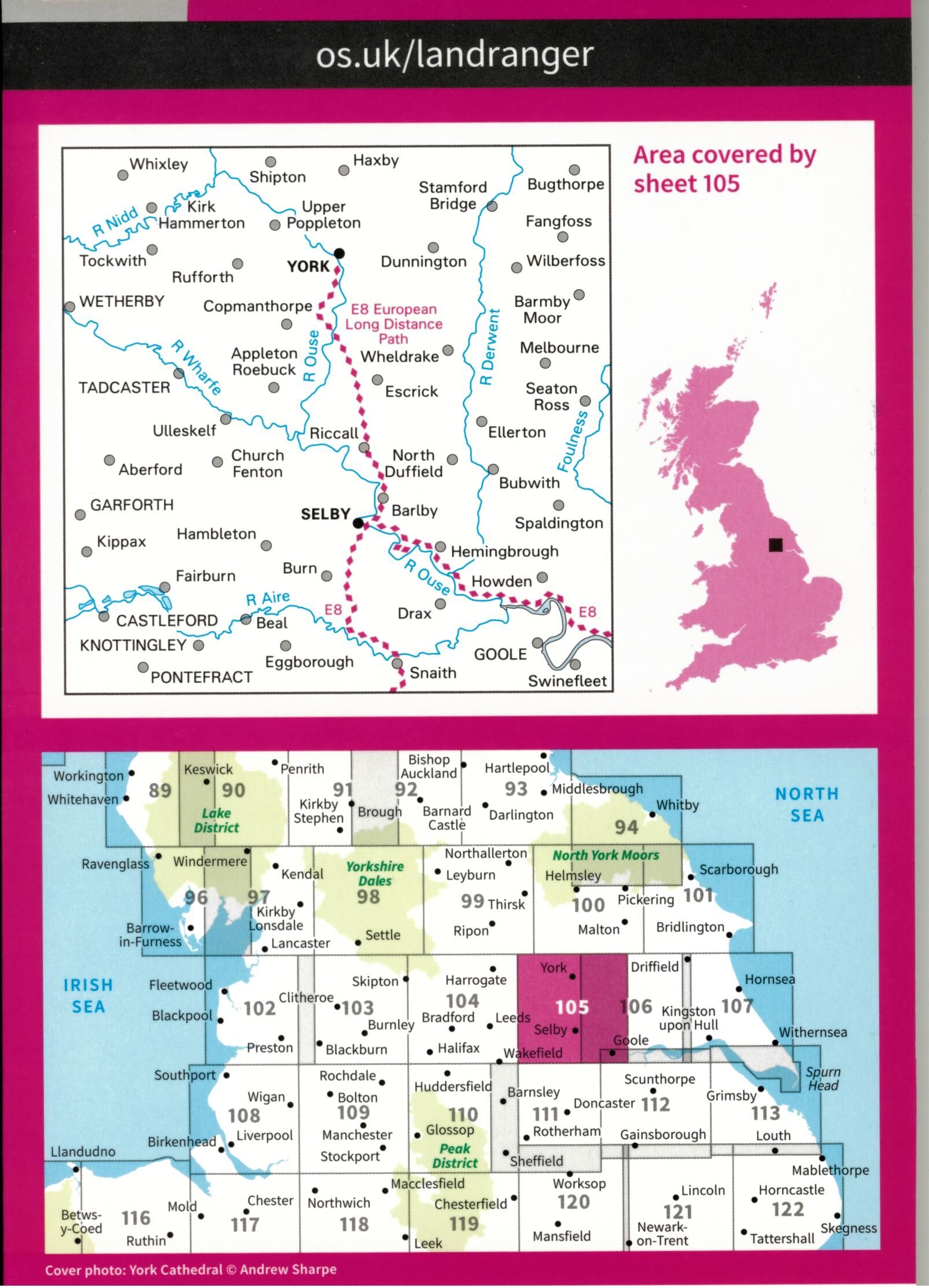 ORDNANCE SURVEY - 105 GB YORK SELBY 1 50 000