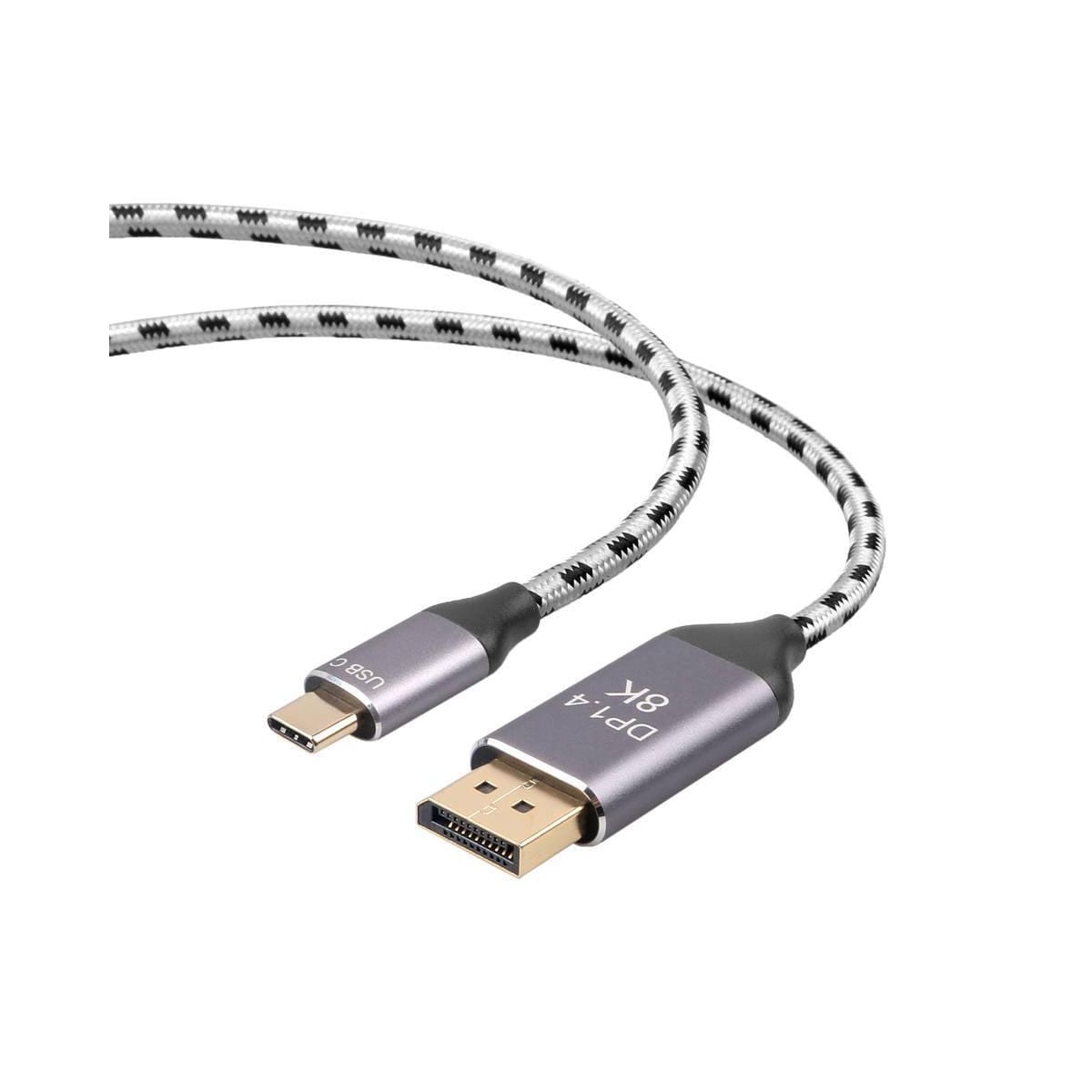 NÖRDIC 3m USBC til DP 1.4 kabel 8K30Hz 4K120Hz 32,4Gbps