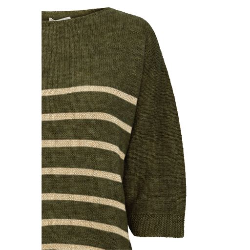 Fransa Stribet Striktrøje, Rifle Green, M/L