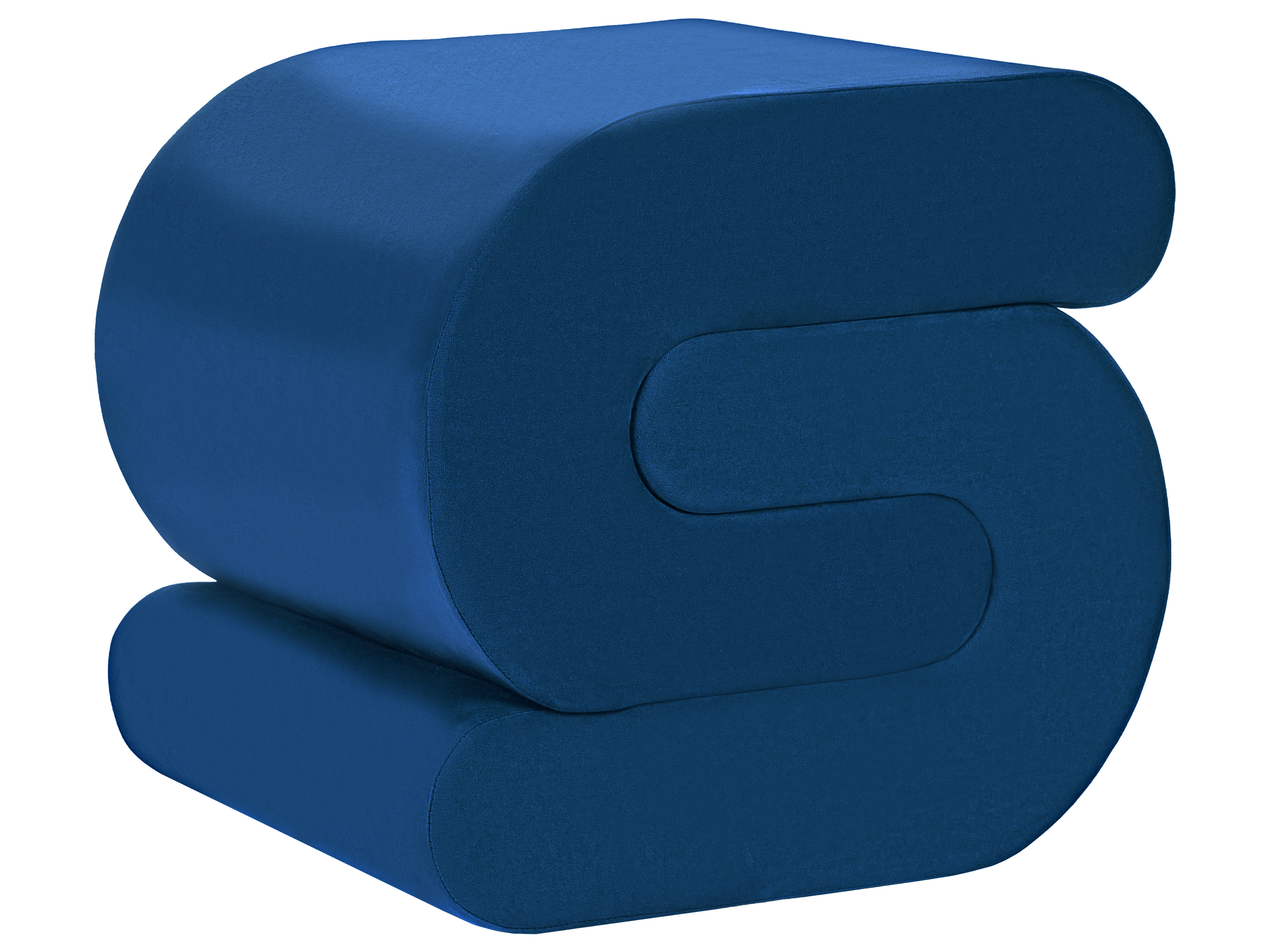 Poef ARCADIA Fluweel Marineblauw