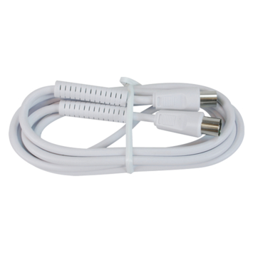 Q-Link coax kabel 3CV2 HF stekker 1 meter rechtwit