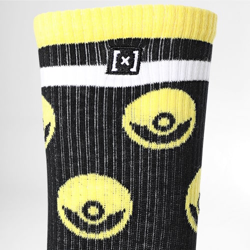 Paire De Chaussettes Pokémon Pokéball Noir Jaune