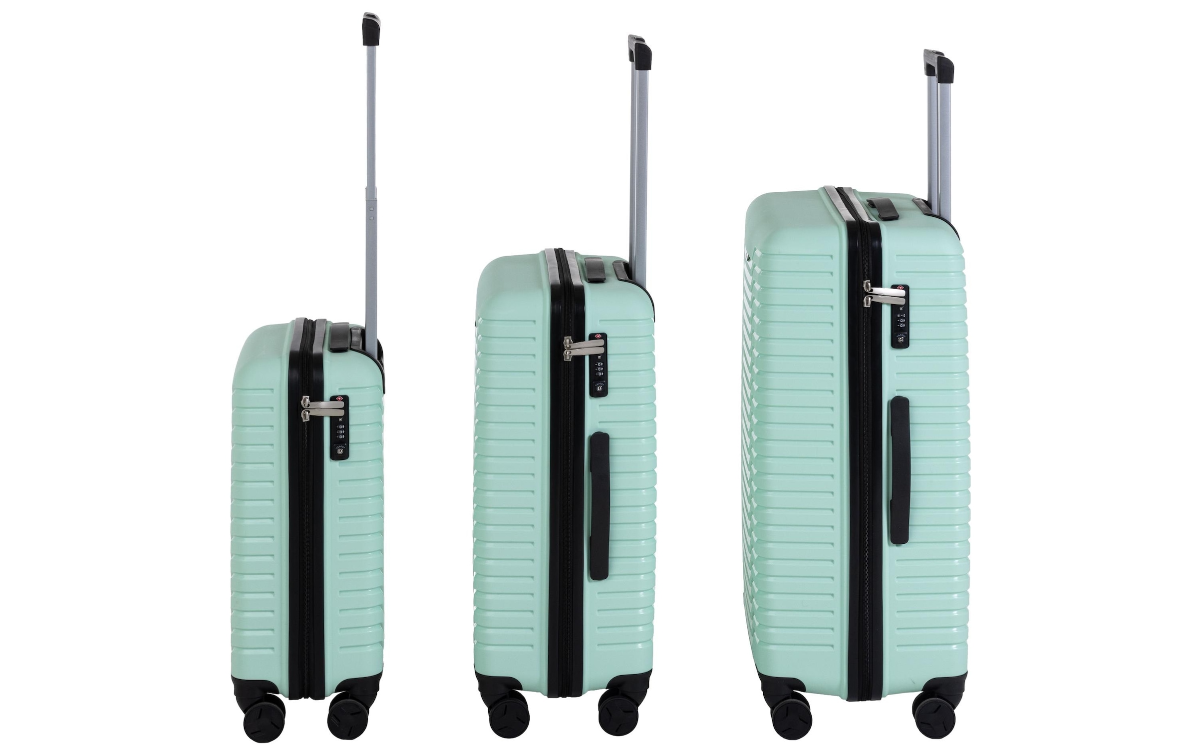 KOOR Koffer »Manila 3-teilig, Mint« 40 l 4 Rollen