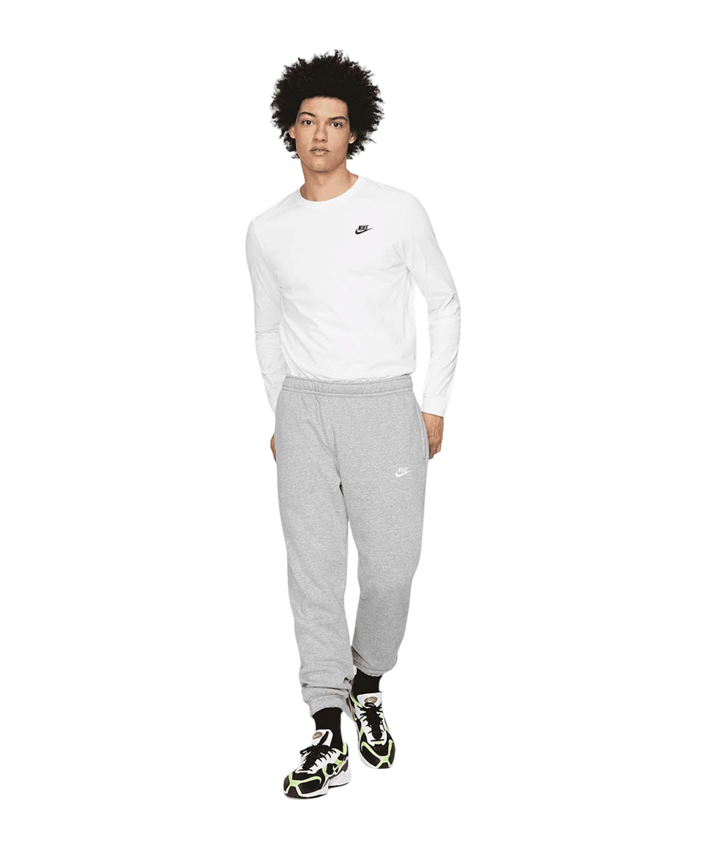 Nike Club Jogginghose Tall Grau Silber Weiss F063