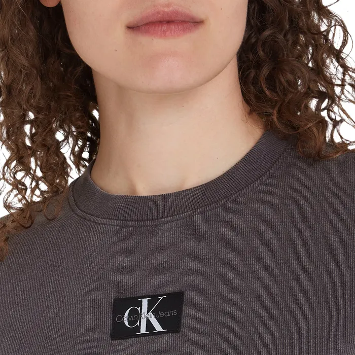 Calvin Klein Label Washed Rib Slim Shirt Dames