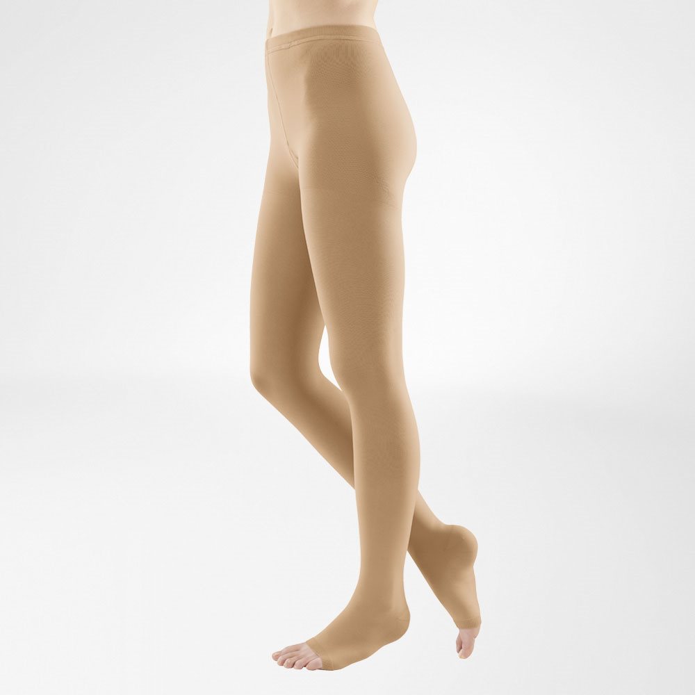 Bauerfeind VenoTrain Soft KKL2 AT<br>1 Stück, L, normal/long offene Fussspitze caramel