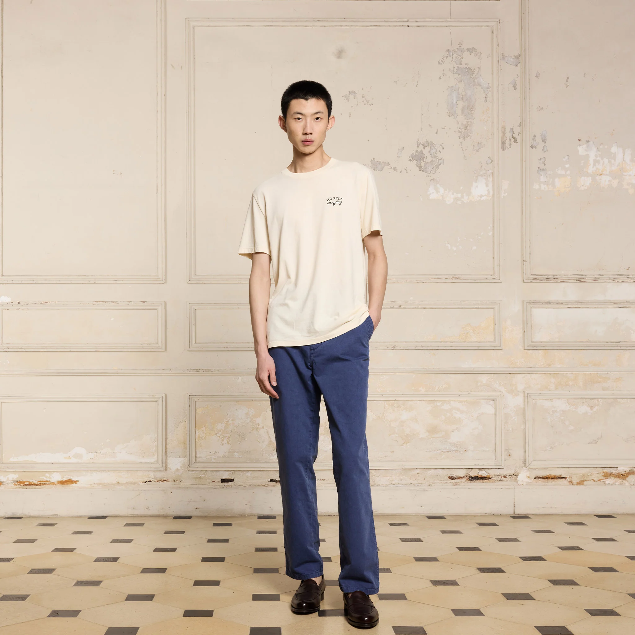Ecru organic cotton T-shirt