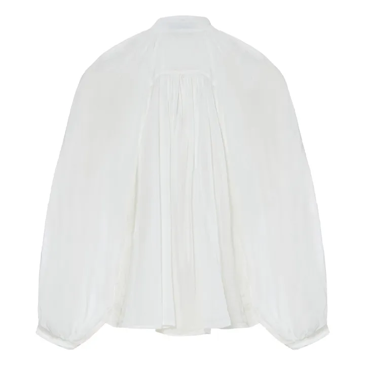 Forte Forte Blouse Bohémienne Voile de Coton et Soie | Blanc