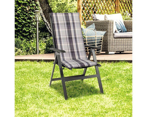 Kussen voor hoge rugleuning 120 x 50 cm Dralon polyester grijs
