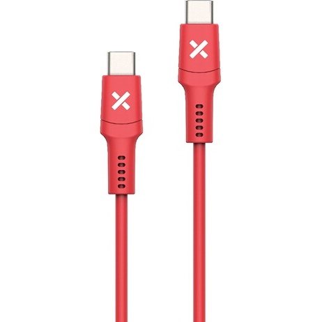 Câble téléphone portable Wefix Cable USB-C vers USB-C 60W 1m Rouge