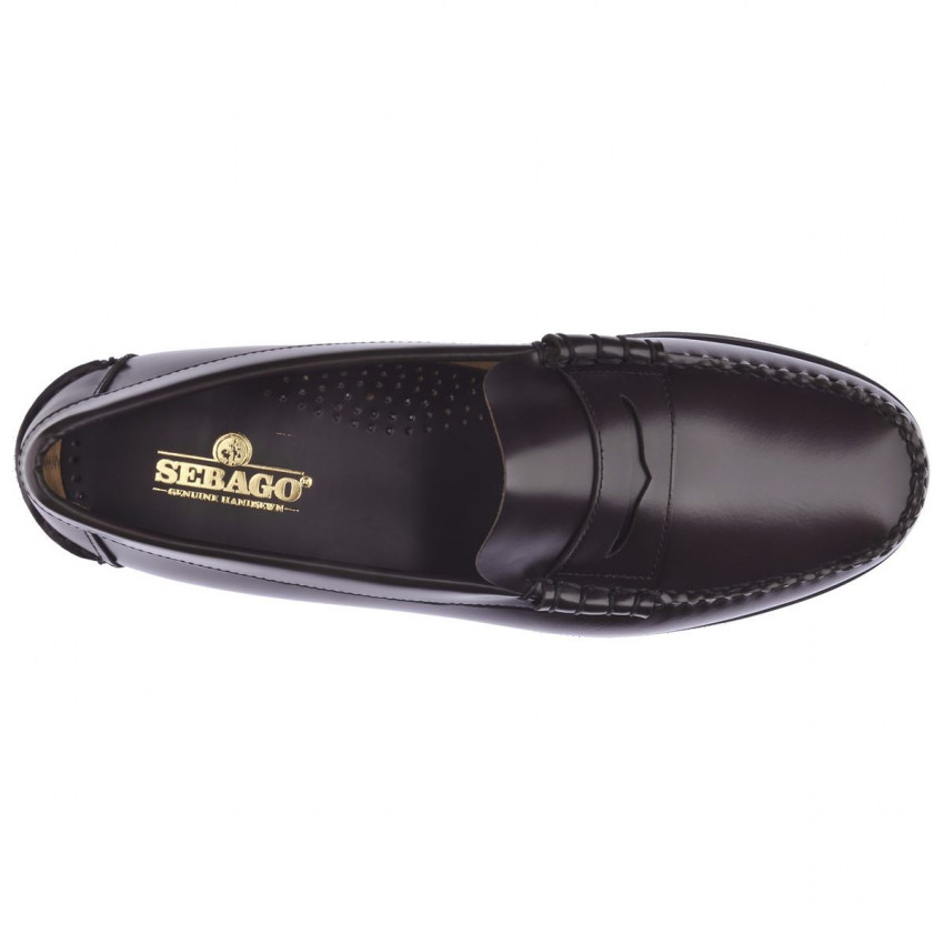 DAN POLARIS WIDE Brown Burgundy MOCASSIN-Mocassin pour homme en cuir largeur wide