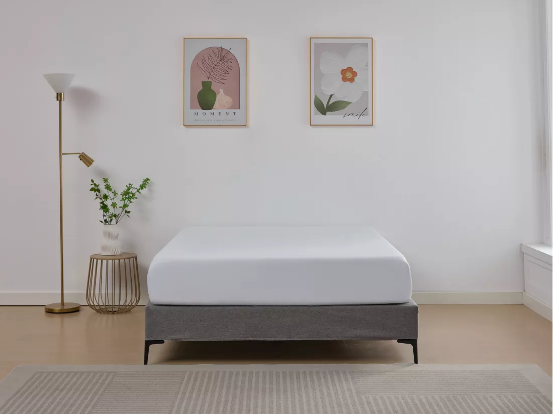 Sommier déco tapissier 140 x 190 cm déhoussable - Gris - ISANI de YSMÉE