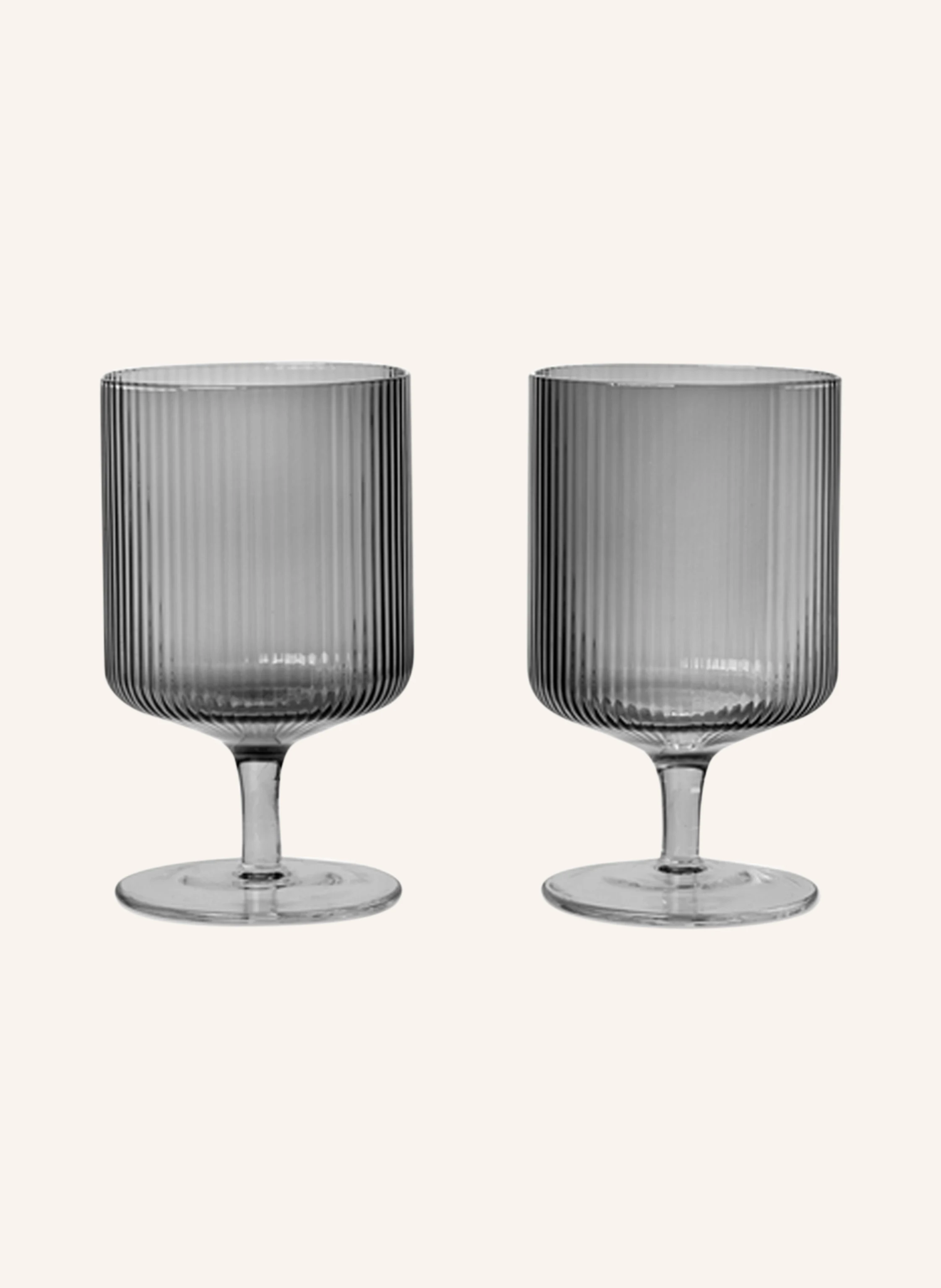 Ferm LIVING 2er-Set Weingläser RIPPLE