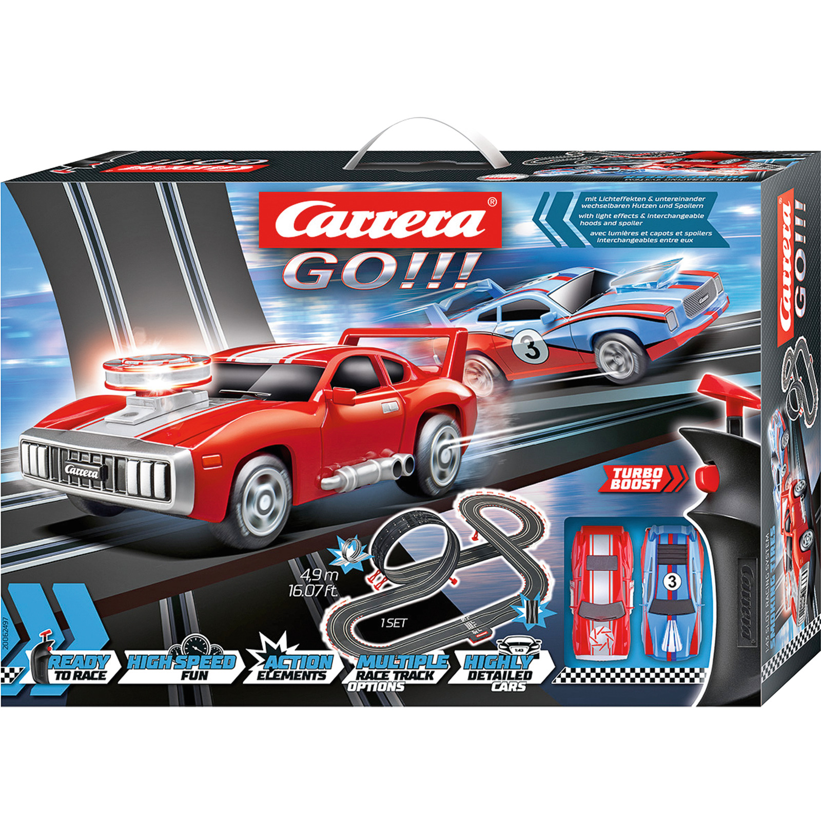 Carrera GO Smoking Tyres Rennbahn 4.9m