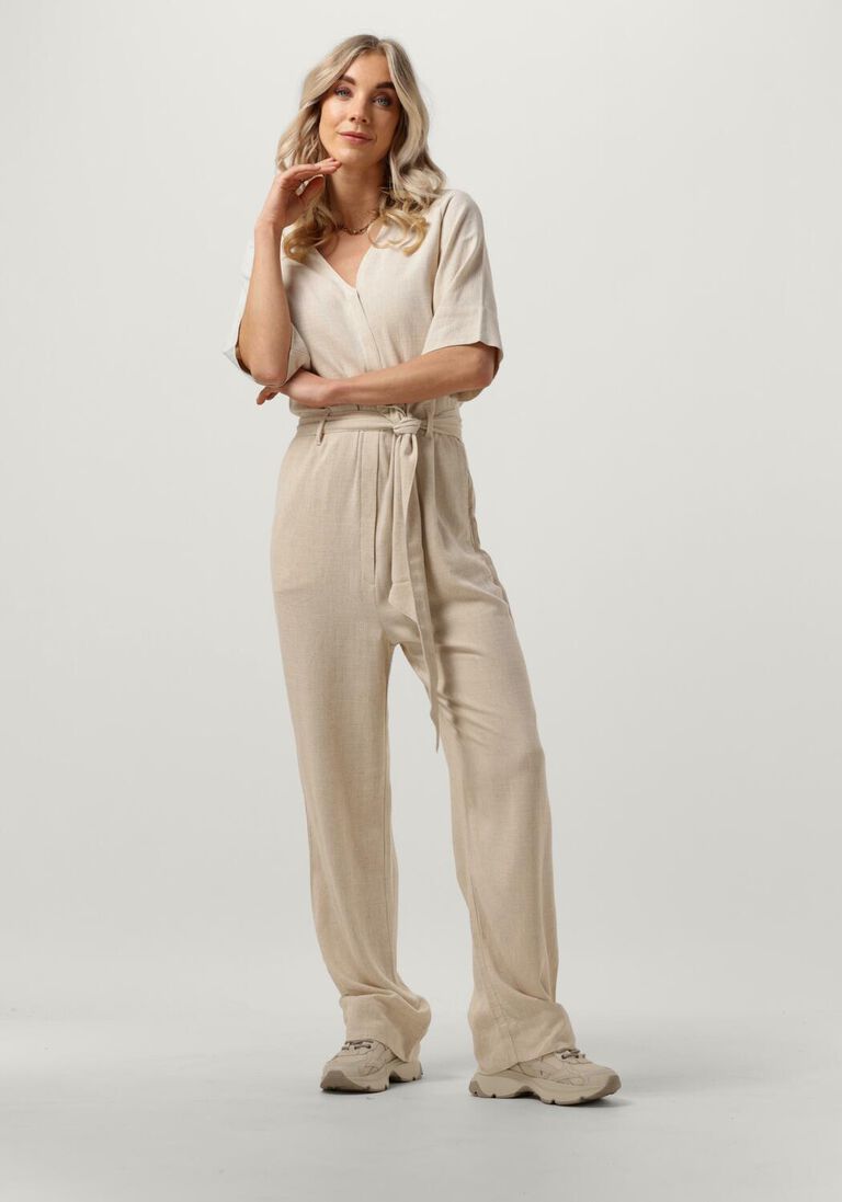 SELECTED FEMME zand selected femme jumpsuit slfviva 2/4 long linen jumpsuit