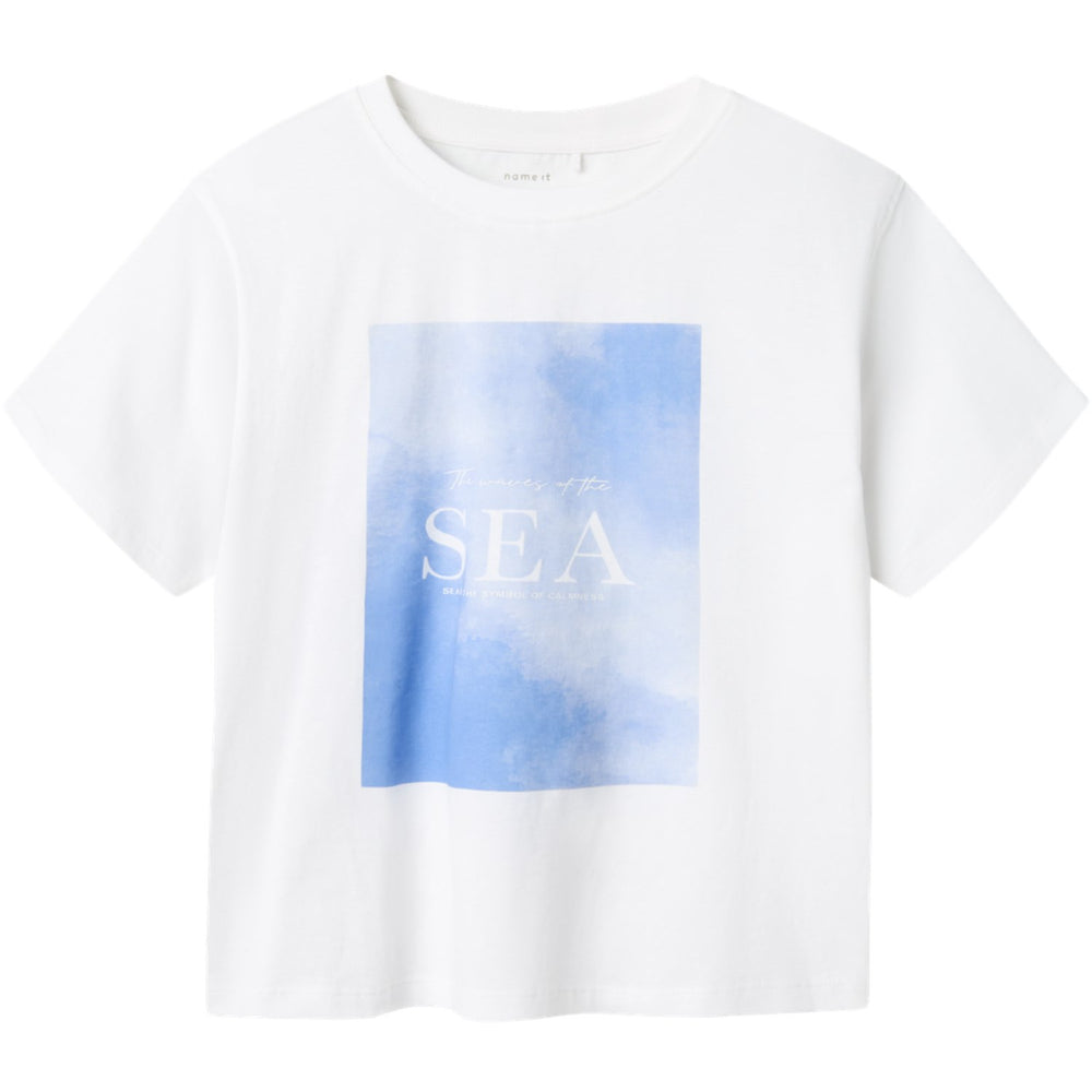 Køb Name It Bright White Fogl Regular T-Shirt