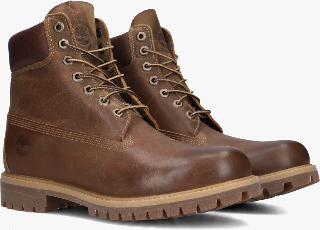 bruine timberland veterboots heritage 6 in premium
