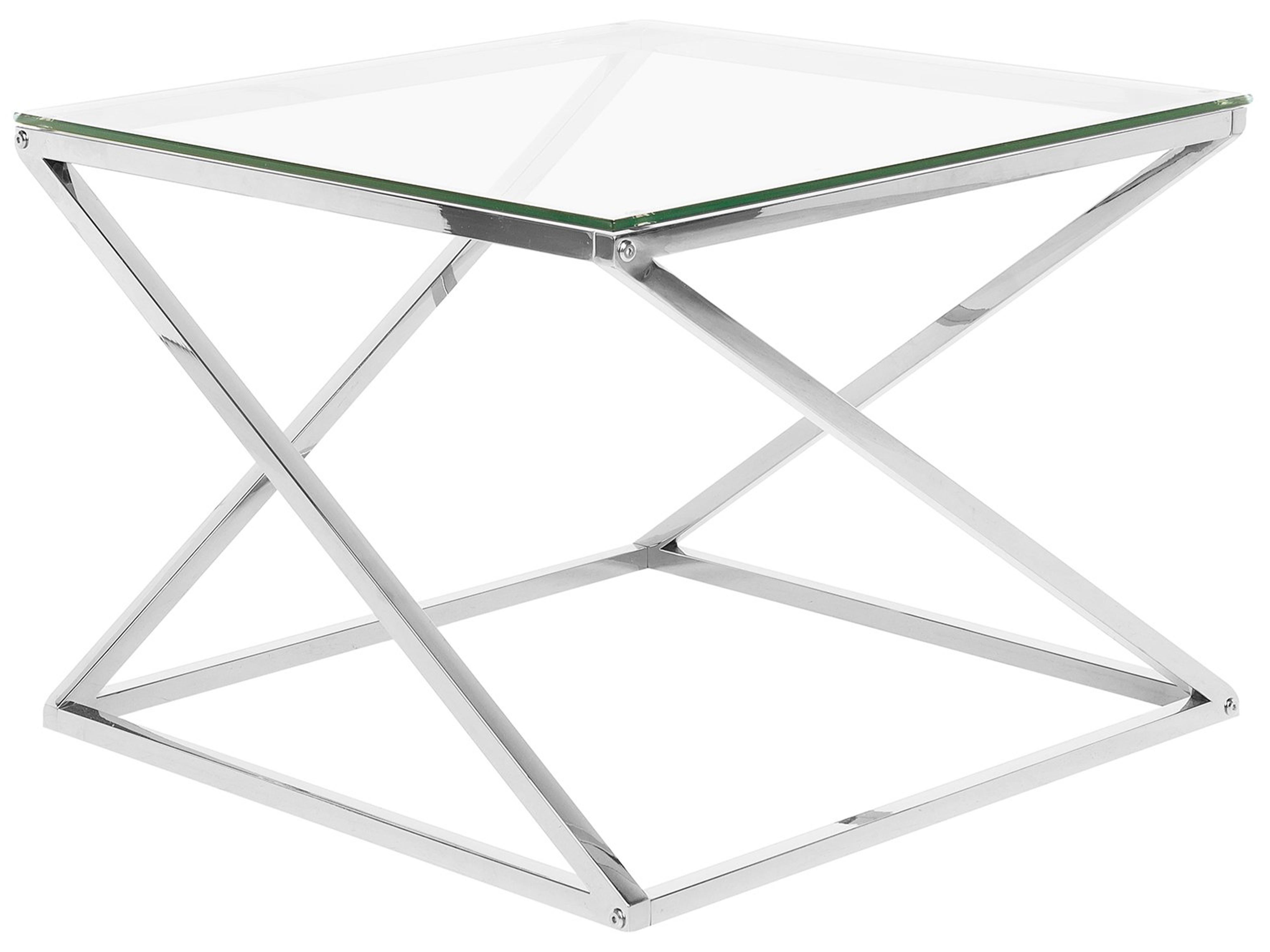 Salontafel BEVERLY Glas Zilver