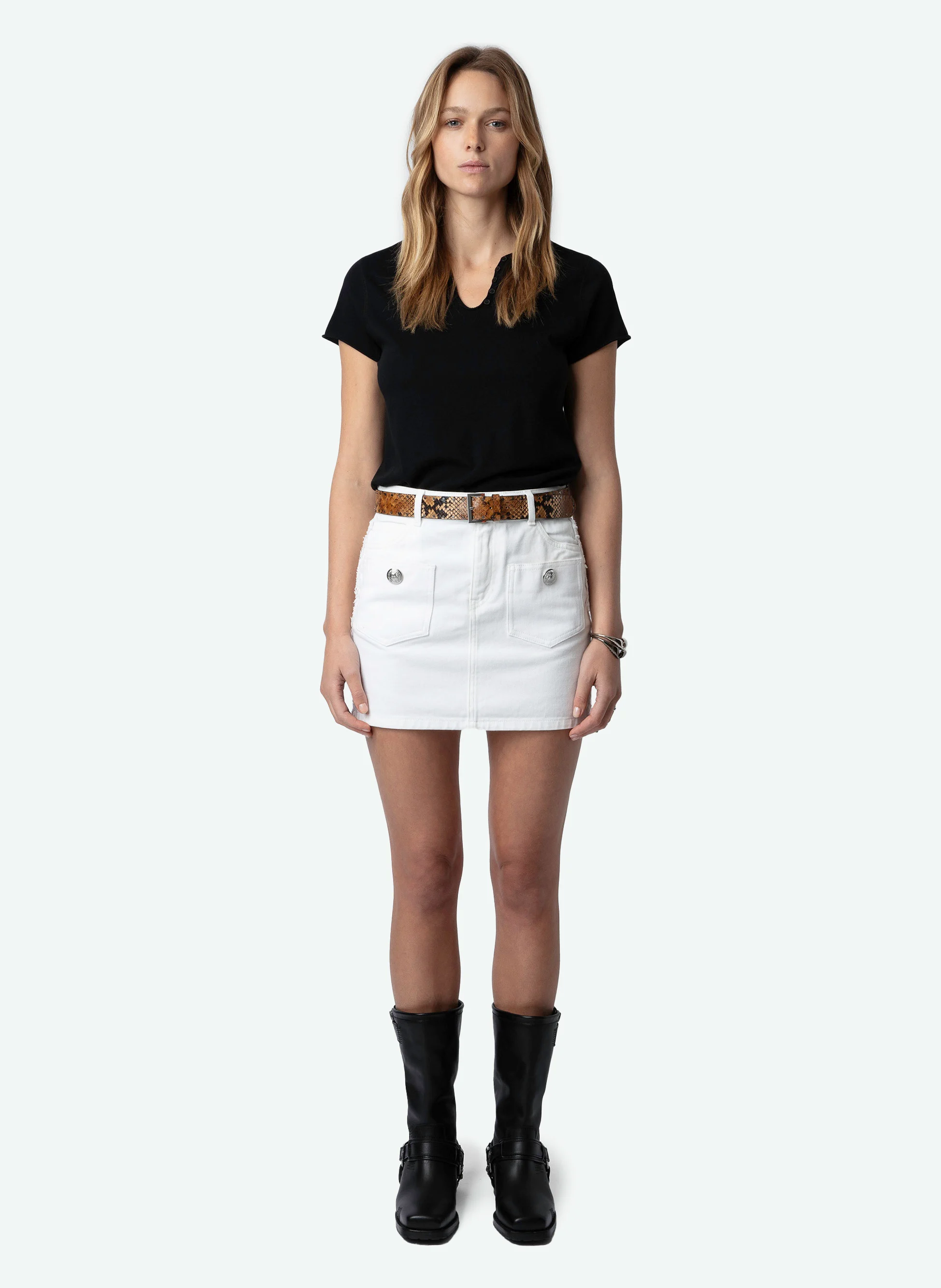 Tee-shirt tunisien en coton biologique | Noir
