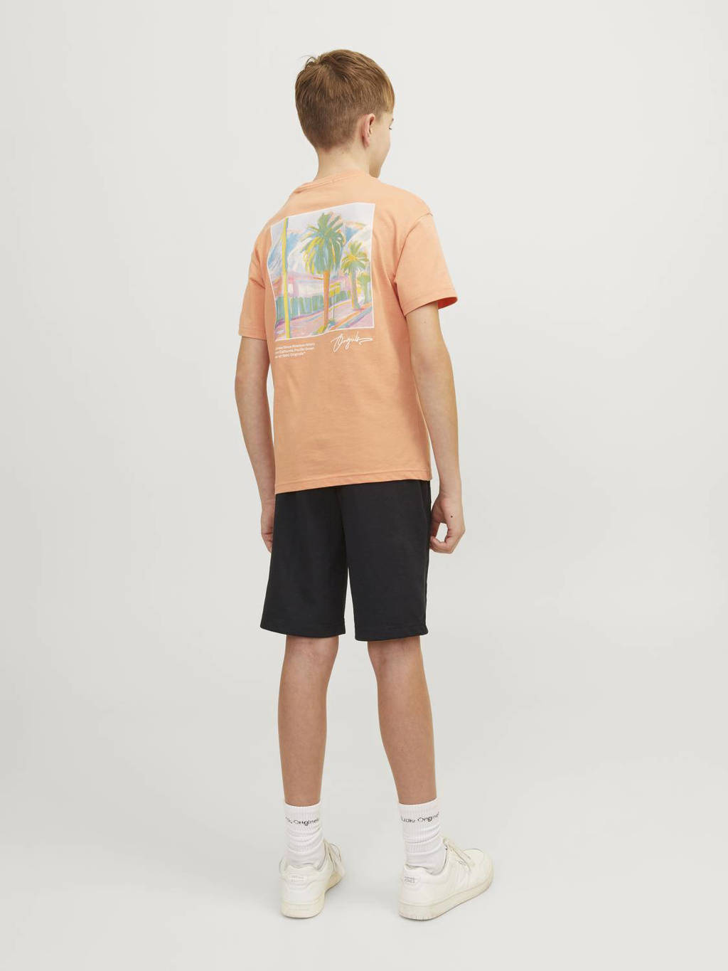 JACK & JONES sweatshort JPSTENCLOUD zwart