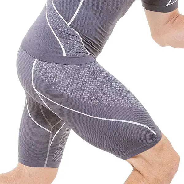 Calção de ciclismo de compressão cinza Cellutex para homem, tamanho P/M.